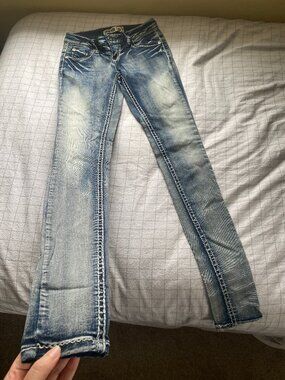 Zana Di Rock Revival Style Women's Size 0 Jeans Low Rise Skinny